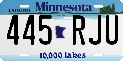MN license plate 445RJU