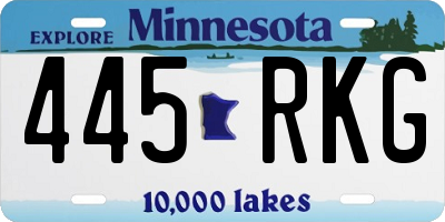 MN license plate 445RKG