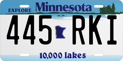 MN license plate 445RKI