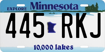 MN license plate 445RKJ