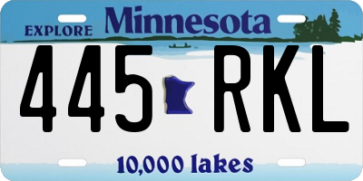 MN license plate 445RKL
