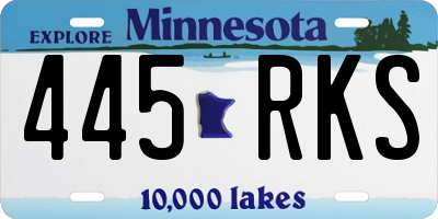 MN license plate 445RKS