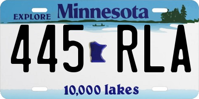 MN license plate 445RLA