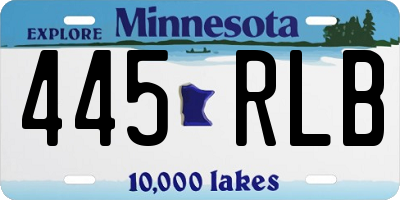 MN license plate 445RLB