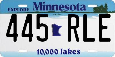 MN license plate 445RLE