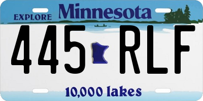 MN license plate 445RLF