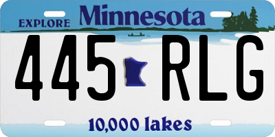 MN license plate 445RLG