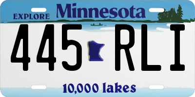 MN license plate 445RLI