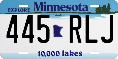 MN license plate 445RLJ