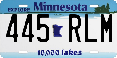 MN license plate 445RLM