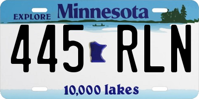MN license plate 445RLN