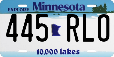 MN license plate 445RLO