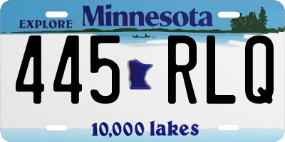 MN license plate 445RLQ