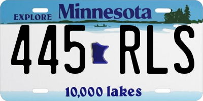 MN license plate 445RLS