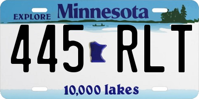 MN license plate 445RLT