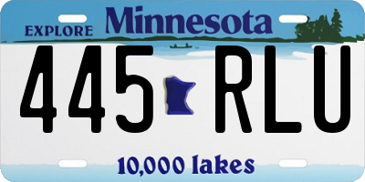 MN license plate 445RLU