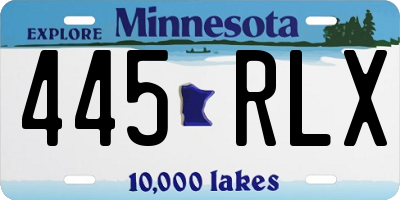 MN license plate 445RLX