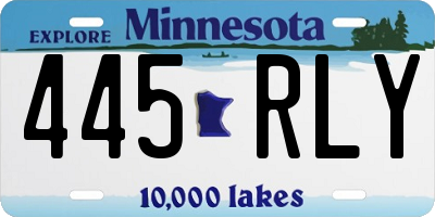 MN license plate 445RLY