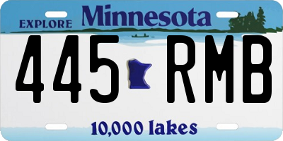 MN license plate 445RMB
