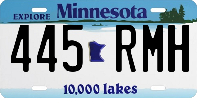 MN license plate 445RMH