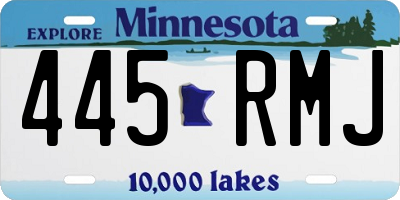 MN license plate 445RMJ