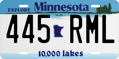 MN license plate 445RML
