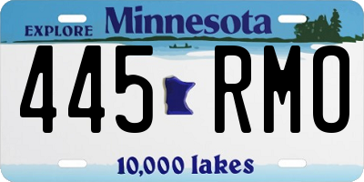 MN license plate 445RMO