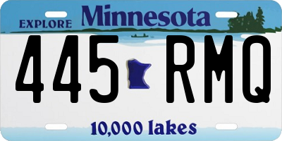 MN license plate 445RMQ
