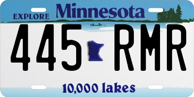 MN license plate 445RMR
