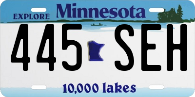 MN license plate 445SEH