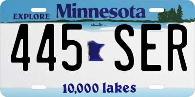 MN license plate 445SER