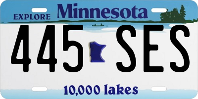 MN license plate 445SES