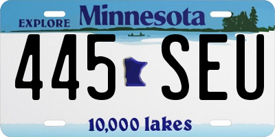 MN license plate 445SEU