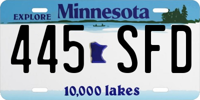 MN license plate 445SFD