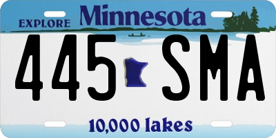 MN license plate 445SMA