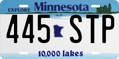 MN license plate 445STP