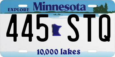 MN license plate 445STQ