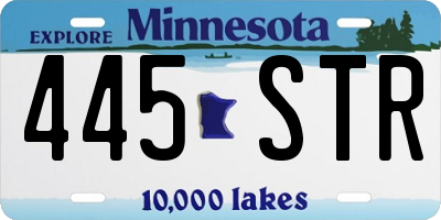 MN license plate 445STR