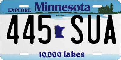 MN license plate 445SUA