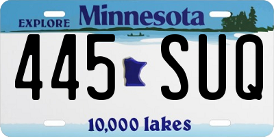 MN license plate 445SUQ