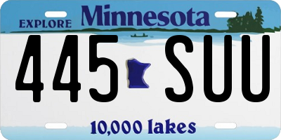 MN license plate 445SUU