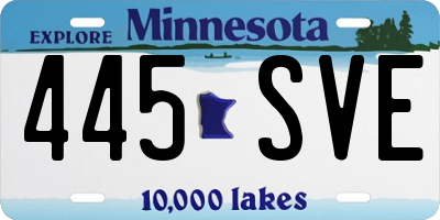 MN license plate 445SVE
