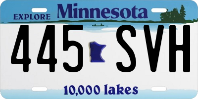 MN license plate 445SVH