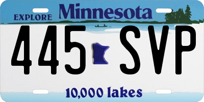 MN license plate 445SVP