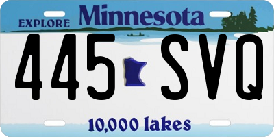 MN license plate 445SVQ