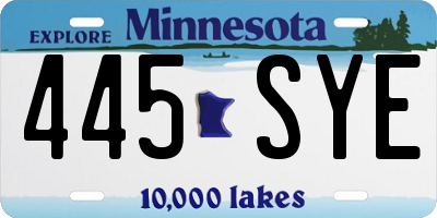 MN license plate 445SYE