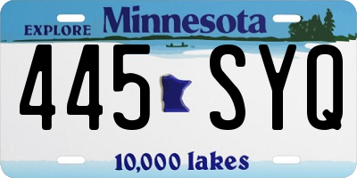 MN license plate 445SYQ