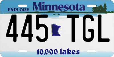 MN license plate 445TGL