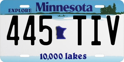 MN license plate 445TIV