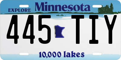 MN license plate 445TIY